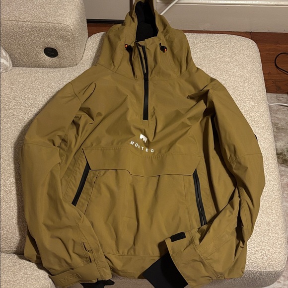 Motiec Men's Tan Hooded Ski Jacket - Picture 1 of 1